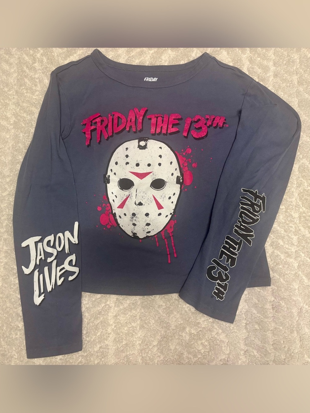 Women’s FRIDAY THE 13TH Jason Long Sleeve Crop Tee